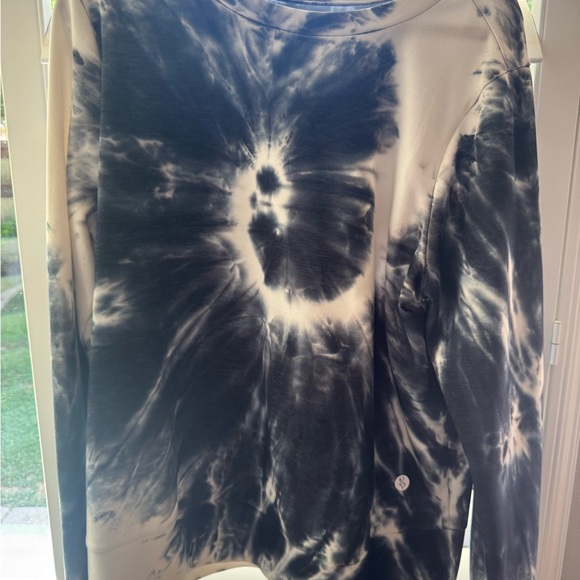 torrid Sweaters - Blue and White Tie-Dye Sweatshirt